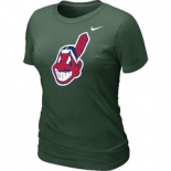 Women MLB Cleveland Indians Heathered Nike D.Green Blended T-Shirt