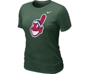 Women MLB Cleveland Indians Heathered Nike D.Green Blended T-Shirt