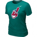 Women MLB Cleveland Indians Heathered Nike L.Green Blended T-Shirt