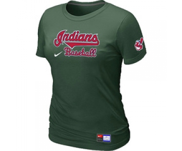 Women MLB Cleveland Indians Nike D.Green Short Sleeve Practice T-Shirt