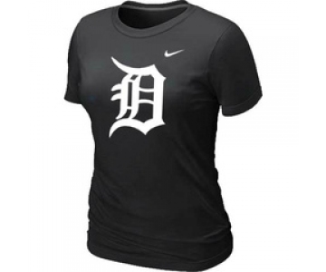 Women MLB Detroit Tigers Heathered Nike Black Blended T-Shirt