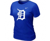 Women MLB Detroit Tigers Heathered Nike Blue Blended T-Shirt