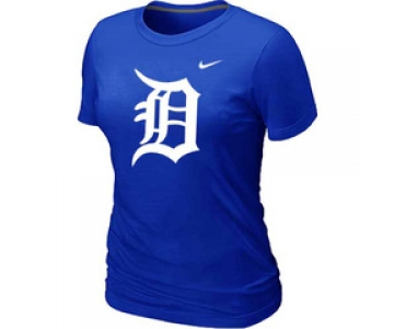 Women MLB Detroit Tigers Heathered Nike Blue Blended T-Shirt