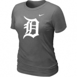 Women MLB Detroit Tigers Heathered Nike D.Grey Blended T-Shirt