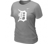 Women MLB Detroit Tigers Heathered Nike L.Grey Blended T-Shirt