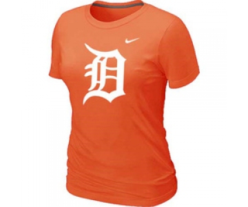 Women MLB Detroit Tigers Heathered Nike Orange Blended T-Shirt