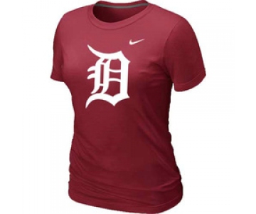 Women MLB Detroit Tigers Heathered Nike Red Blended T-Shirt