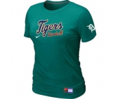 Women MLB Detroit Tigers Nike L.Green Short Sleeve Practice T-Shirt