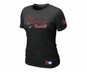 Women MLB Houston Astros Black Nike Short Sleeve Practice T-Shirt