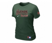 Women MLB Houston Astros D.Green Nike Short Sleeve Practice T-Shirt