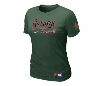 Women MLB Houston Astros D.Green Nike Short Sleeve Practice T-Shirt