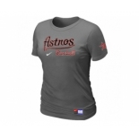 Women MLB Houston Astros D.Grey Nike Short Sleeve Practice T-Shirt