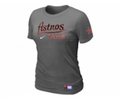 Women MLB Houston Astros D.Grey Nike Short Sleeve Practice T-Shirt