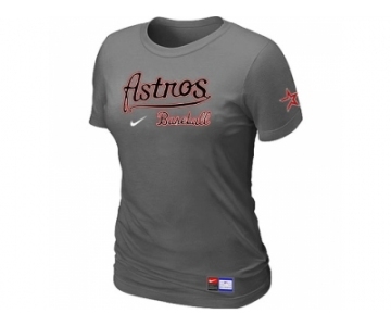 Women MLB Houston Astros D.Grey Nike Short Sleeve Practice T-Shirt