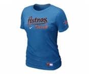 Women MLB Houston Astros L.blue Nike Short Sleeve Practice T-Shirt