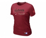 Women MLB Houston Astros Red Nike Short Sleeve Practice T-Shirt