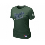 Women MLB Kansas City Royals D.Green Nike Short Sleeve Practice T-Shirt