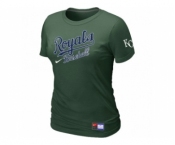 Women MLB Kansas City Royals D.Green Nike Short Sleeve Practice T-Shirt