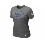 Women MLB Kansas City Royals D.Grey Nike Short Sleeve Practice T-Shirt