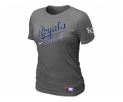 Women MLB Kansas City Royals D.Grey Nike Short Sleeve Practice T-Shirt