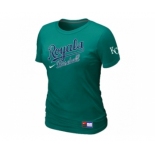 Women MLB Kansas City Royals L.Green Nike Short Sleeve Practice T-Shirt