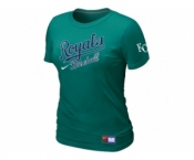 Women MLB Kansas City Royals L.Green Nike Short Sleeve Practice T-Shirt