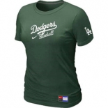 Women MLB Los Angeles Dodgers Nike D.Green Short Sleeve Practice T-Shirt