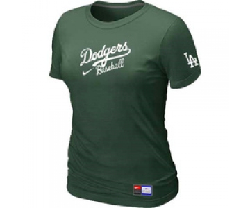 Women MLB Los Angeles Dodgers Nike D.Green Short Sleeve Practice T-Shirt