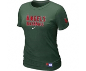 Women MLB Los Angeles of Anaheim Nike D.Green Short Sleeve Practice T-Shirt