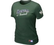 Women MLB Milwaukee Brewers Nike D.Green Short Sleeve Practice T-Shirt