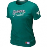 Women MLB Milwaukee Brewers Nike L.Green Short Sleeve Practice T-Shirt