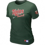 Women MLB Minnesota Twins Nike D.Green Short Sleeve Practice T-Shirt