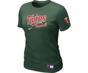 Women MLB Minnesota Twins Nike D.Green Short Sleeve Practice T-Shirt