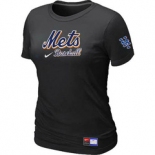 Women MLB New York Mets Nike Black Short Sleeve Practice T-Shirt