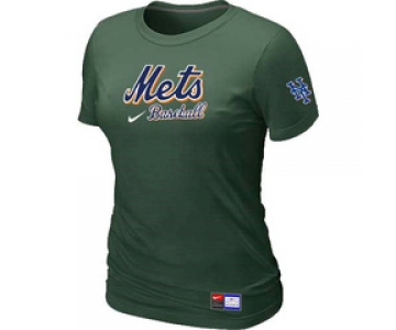 Women MLB New York Mets Nike D.Green Short Sleeve Practice T-Shirt