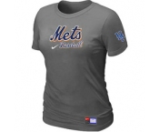 Women MLB New York Mets Nike D.Grey Short Sleeve Practice T-Shirt