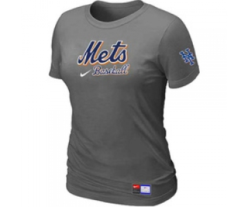 Women MLB New York Mets Nike D.Grey Short Sleeve Practice T-Shirt