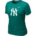 Women MLB New York Yankees Heathered L.Green Nike Blended T-Shirt