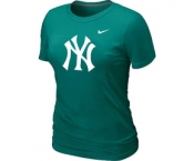 Women MLB New York Yankees Heathered L.Green Nike Blended T-Shirt