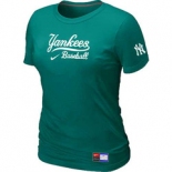 Women MLB New York Yankees Nike L.Green Short Sleeve Practice T-Shirt