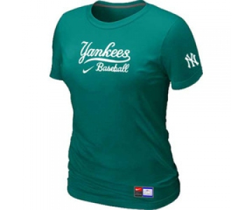 Women MLB New York Yankees Nike L.Green Short Sleeve Practice T-Shirt