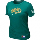 Women MLB Oakland Athletics Nike L.Green Short Sleeve Practice T-Shirt