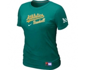 Women MLB Oakland Athletics Nike L.Green Short Sleeve Practice T-Shirt