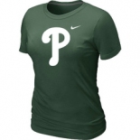 Women MLB Philadelphia Phillies Heathered D.Green Nike Blended T-Shirt