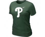 Women MLB Philadelphia Phillies Heathered D.Green Nike Blended T-Shirt