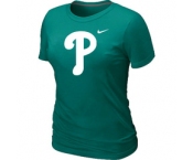 Women MLB Philadelphia Phillies Heathered L.Green Nike Blended T-Shirt