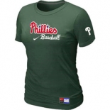 Women MLB Philadelphia Phillies Nike D.Green Short Sleeve Practice T-Shirt