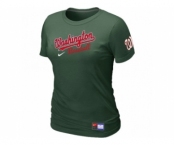 Women MLB Washington Nationals D.Green Nike Short Sleeve Practice T-Shirt