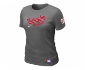 Women MLB Washington Nationals D.Grey Nike Short Sleeve Practice T-Shirt