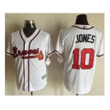 Atlanta Braves #10 Chipper Jones White New Cool Base Stitched Baseball Jersey